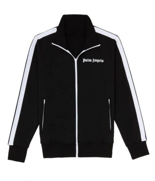 Palm Angels Black Track Stripe Jacket - Image 3