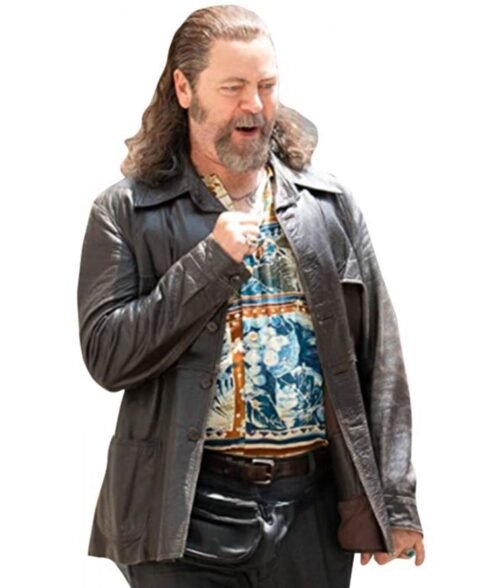 Pam & Tommy Nick Offerman Brown Coat - Image 3