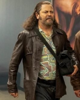 Pam & Tommy Nick Offerman Brown Coat