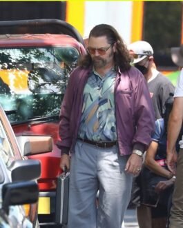 Pam & Tommy Nick Offerman Purple Bomber Jacket