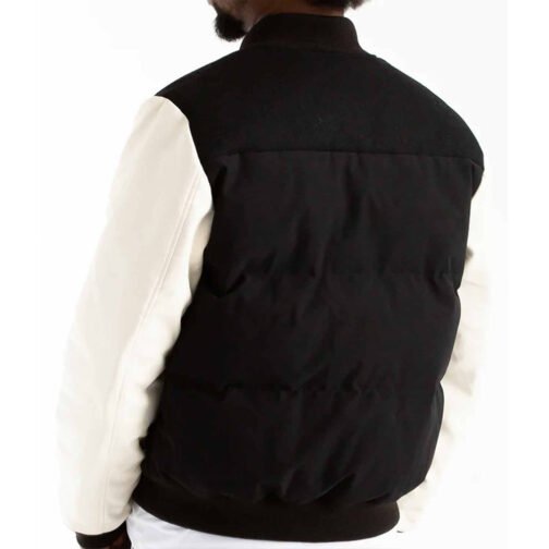 Paper Planes Varsity Wool and Leather Jacket - Image 6