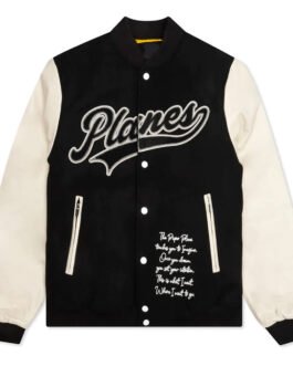 Paper Planes Varsity Wool and Leather Jacket