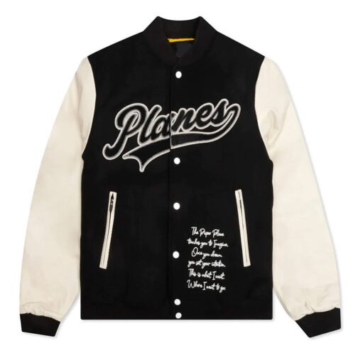 Paper Planes Varsity Wool and Leather Jacket