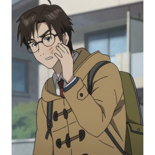 Parasyte Shinichi Izumi Brown Duffel Coat - Image 7