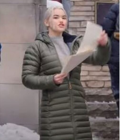 1UP Vivian Lee Puffer Green Hooded Coat - Image 3