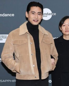 Past Lives Teo Yoo Suede Jacket