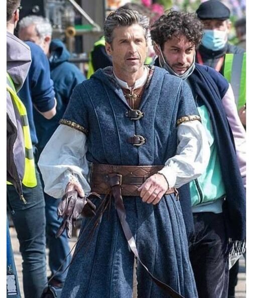 Patrick Dempsey Disenchanted Gray Hooded Coat - Image 3