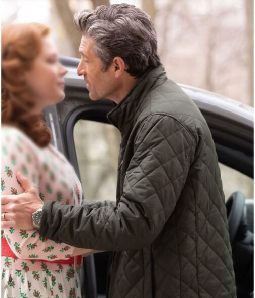 Disenchanted Patrick Dempsey Puffer Green Jacket - Image 12