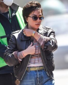 House of Gucci Lady Gaga Black Leather Jacket
