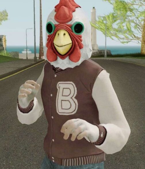 Hotline Miami Payday 2 B Letterman Jacket - Image 2