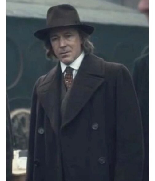 Peaky Blinders Aidan Gillen Brown Wool Coat - Image 5