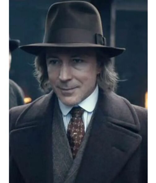 Peaky Blinders Aidan Gillen Brown Wool Coat - Image 7