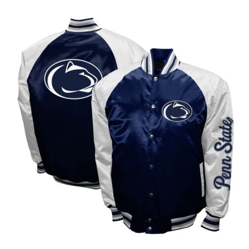 Penn State Nittany Lions The Game Navy Satin Jacket - Image 3