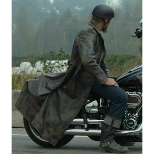 Adam Copeland Percy Jackson and the Olympians Ares Leather Coat - Image 2