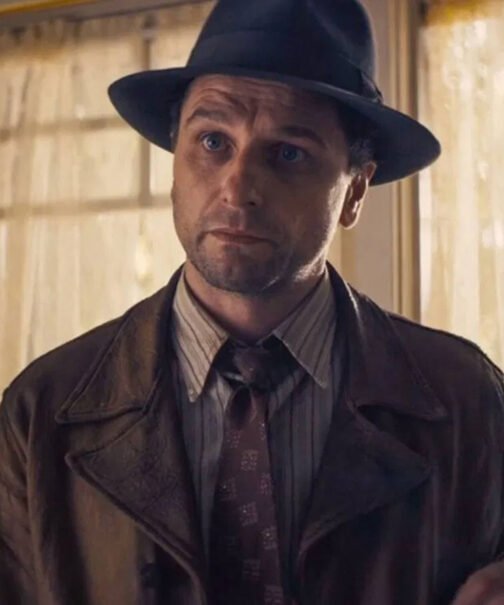 Perry Mason Matthew Rhys Brown Leather Jacket - Image 6