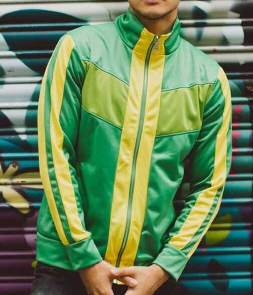 Chie Satonaka Persona 4 Golden Green Leather Jacket - Image 4
