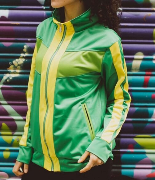 Chie Satonaka Persona 4 Golden Green Leather Jacket - Image 6