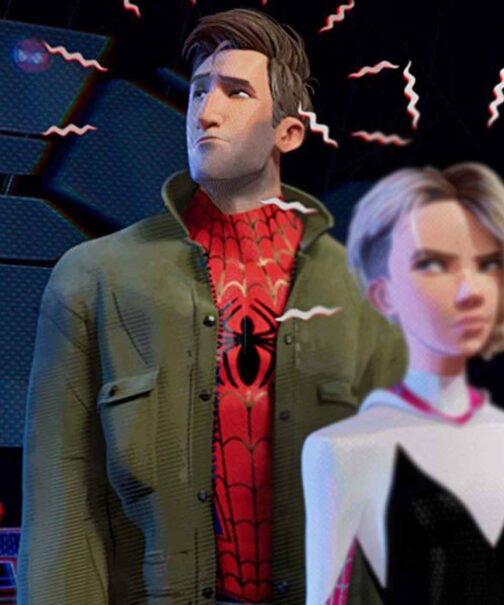 Peter B Parker Spider-Man Into the Spider-Verse Green Coat - Image 3