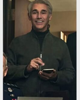 Mark Rylance Don’t Look Up Grey Suede Leather Jacket
