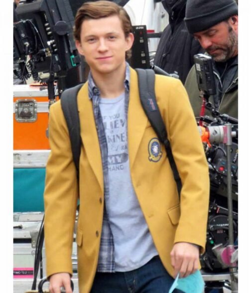 Tom Holland Spiderman Homecoming High School Yellow Blazer - Image 2
