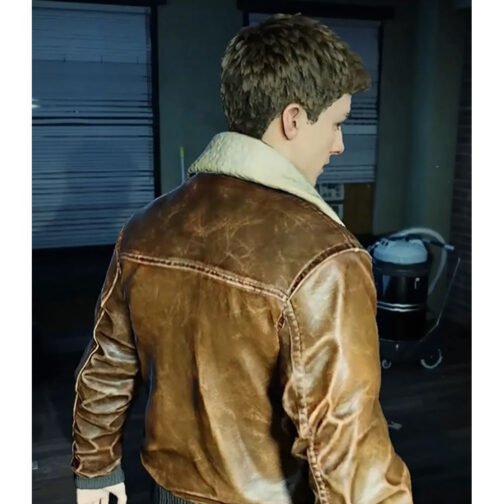 Peter Parker Spider-Man 2 PS5 Bomber Leather Jacket - Image 5