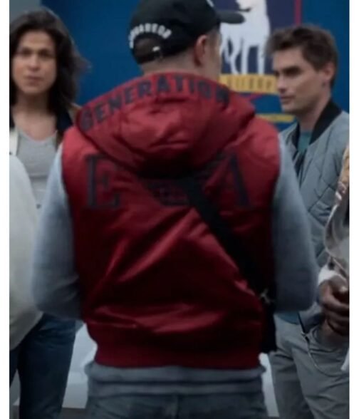 Ted Lasso Phil Dunster Red Vest with Hood - Image 3
