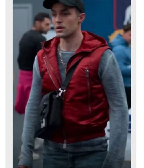 Ted Lasso Phil Dunster Red Vest with Hood - Image 2