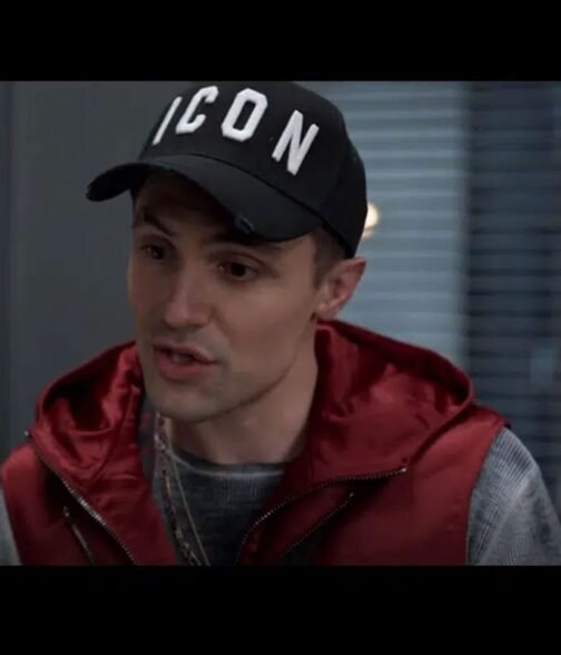 Ted Lasso Phil Dunster Red Vest with Hood - Image 4