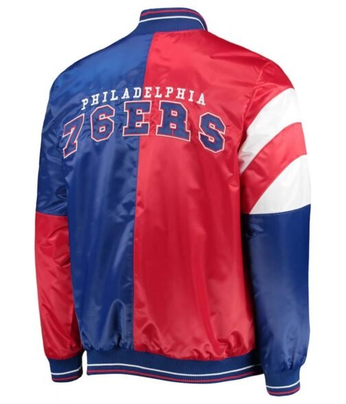 Philadelphia 76ers 75th Anniversary Leader Full-Snap Color Block Jacket - Image 2