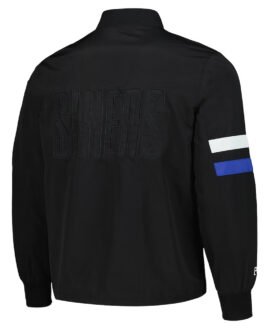 Philadelphia 76ers Black Stitch Applique Bomber Jacket