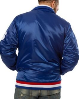 76ers Philadelphia Bomber Blue Jacket