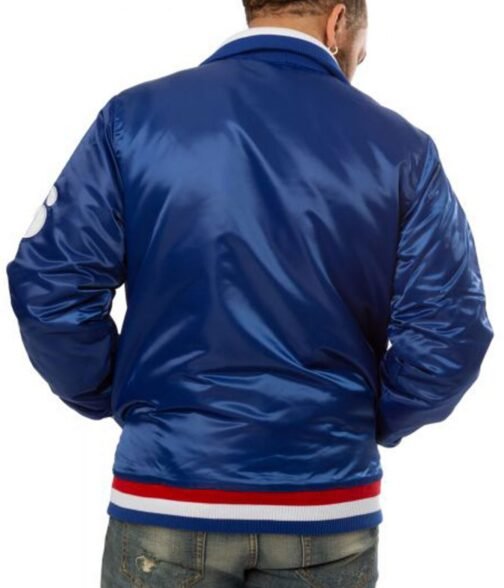 76ers Philadelphia Bomber Blue Jacket - Image 2
