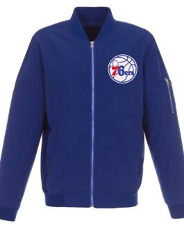 Lightweight Philadelphia 76ers Bomber Nylon Jacket