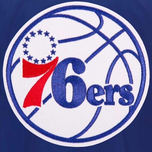 Lightweight Philadelphia 76ers Bomber Nylon Jacket - Image 3