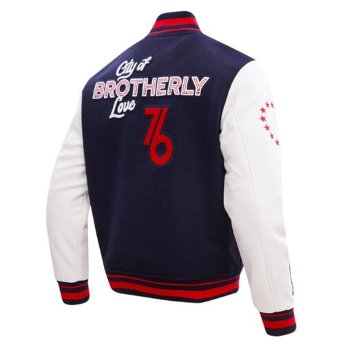 Philadelphia 76ers City of Brotherly Love Varsity Jacket - Image 4