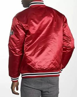 Philadelphia 76ers College Red Satin Jacket
