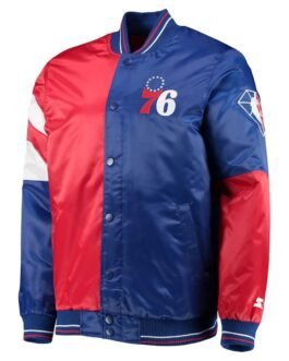 Philadelphia 76ers 75th Anniversary Leader Full-Snap Color Block Jacket