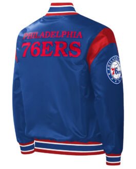 Royal Philadelphia 76ers Force Play Satin Jacket