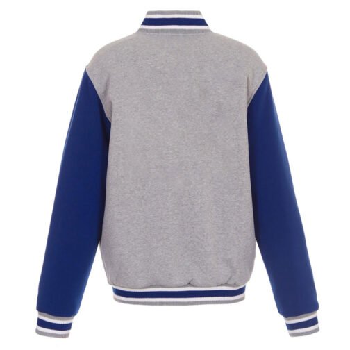 Philadelphia 76ers Varsity Gray and Royal Wool Jacket - Image 2