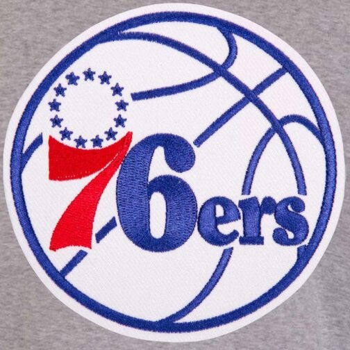 Philadelphia 76ers Varsity Gray and Royal Wool Jacket - Image 3