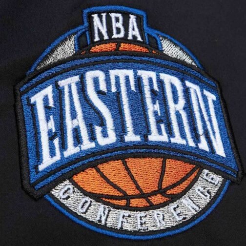 Philadelphia 76ers Heavyweight Black Satin Jacket - Image 4