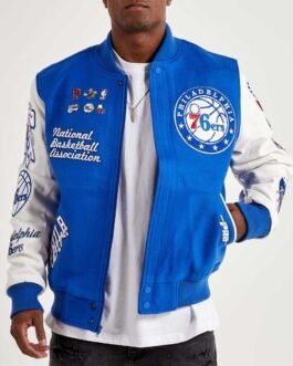 Mash Up Philadelphia 76ers Royal Varsity Jacket