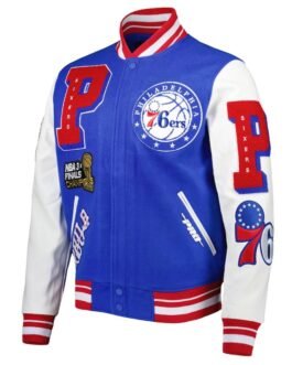Mash Up Philadelphia 76ers Capsule Royal Varsity Jacket