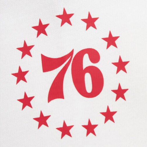 Philadelphia 76ers Navy and White Fleece Varsity Jacket - Image 3