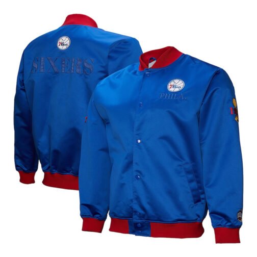 Philadelphia 76ers OG 3.0 Lightweight Royal Satin Jacket - Image 3