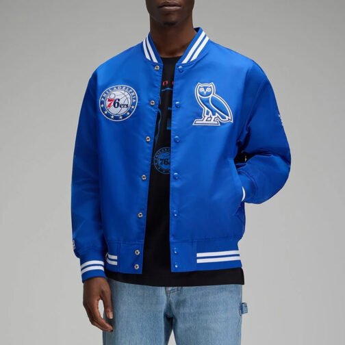 OVO Philadelphia 76ers Blue Jacket - Image 5