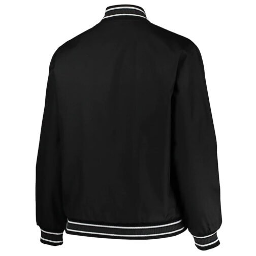 Philadelphia 76ers Poly Twill Black Jacket - Image 2