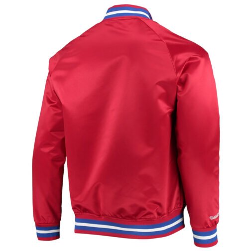 Philadelphia 76ers Sixers Satin Full-Snap Jacket - Image 5