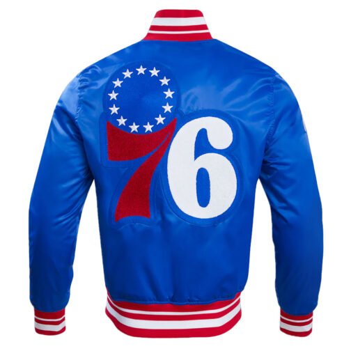 Philadelphia 76ers Retro Classic Rib Jacket - Image 4