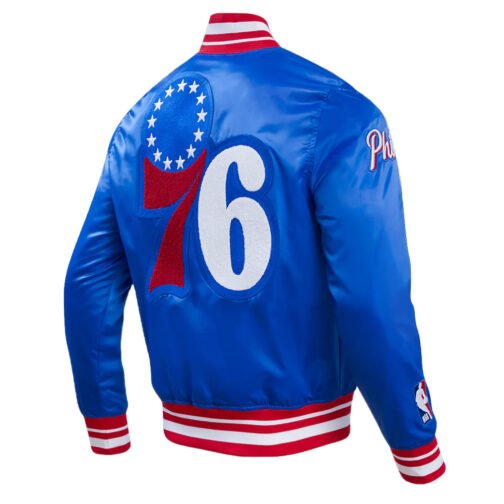 Philadelphia 76ers Retro Classic Rib Jacket - Image 8